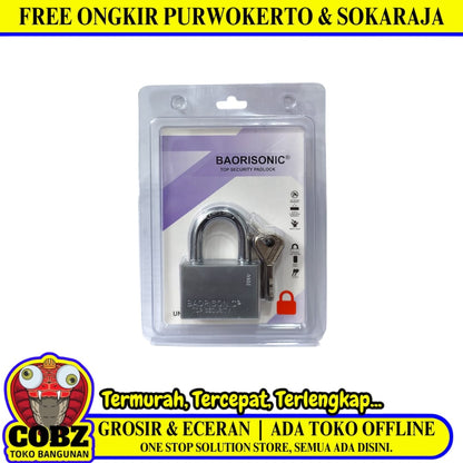 60 MM / BAORISONIC Gembok Pintu Pagar Padlock Anti Maling Leher Pendek