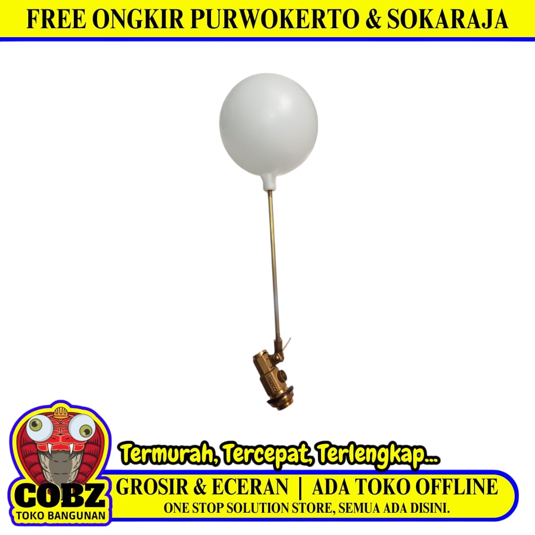1/2 IN / BONUCCI Floating Valve Pelampung Bola Air Torrent Plastik PVC Set