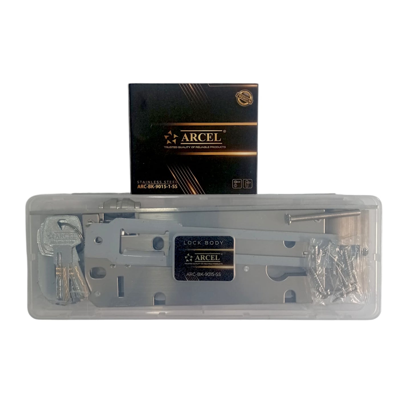 ARCEL Slot Body Kunci Pintu Roller Pelor 2 Rumah Double Besar Set