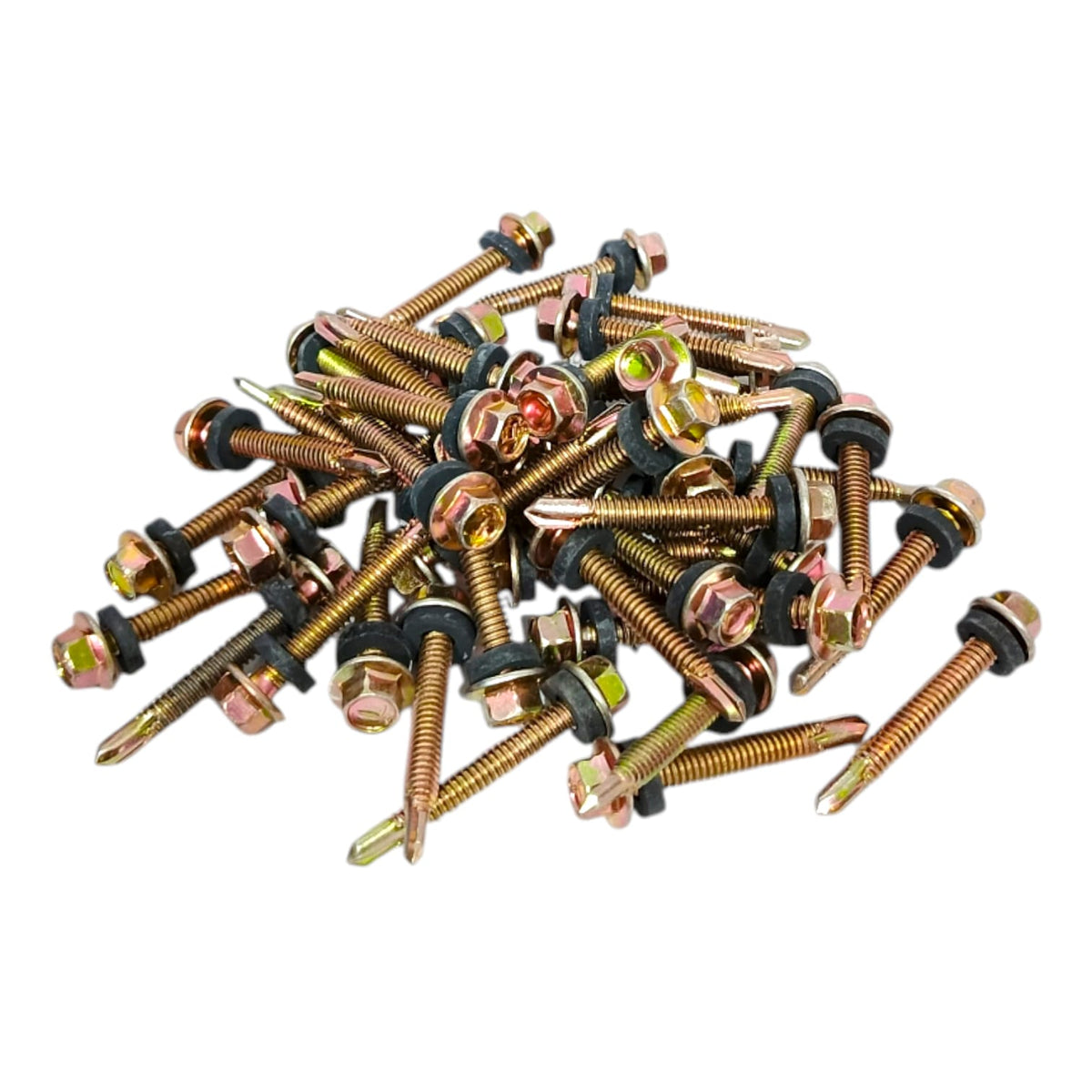 #5 x 40 MM / MOON LION Roofing Baut Sekrup Atap Baja Ringan Kuning Dus