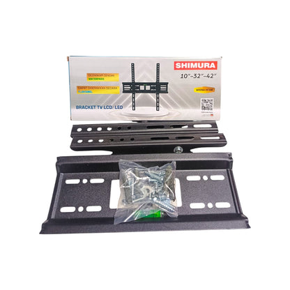 10 IN - 42 IN / SHIMURA Bracket TV Biasa Tempel Besi Set