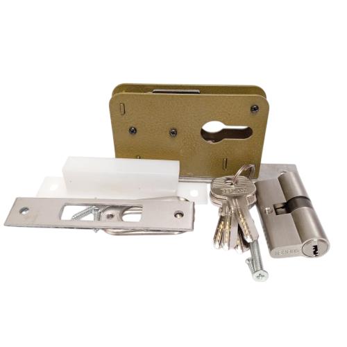 SOLIGEN Slot Body Kunci Pintu Geser Lidah Mekar Sliding Door Set