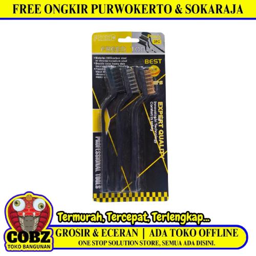 7 IN / FREED 01 Sikat Kawat Nylon Pembersih Kerak Karat Mini Set