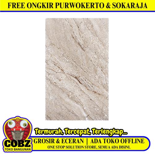 25 CM x 40 CM / UNO JASMINE Keramik Dinding Kamar Mandi Glossy Beige Dus