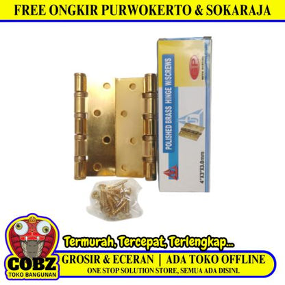 4 IN / TJ Engsel Kupu-Kupu Pintu Jendela Hinge Stainless Set