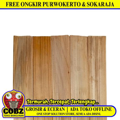2 CM x 10 CM x 300 CM NM List Kayu Profil Cermin Pigura Pintu Batang