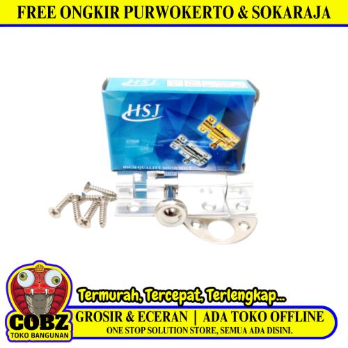 2 IN / HSJ Grendel Kunci Slot Pintu Jendela Stainless