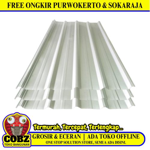 0.25 MM x 75 CM x 6 M / TM Spandek Galvalum Gelombang Besar Lembar