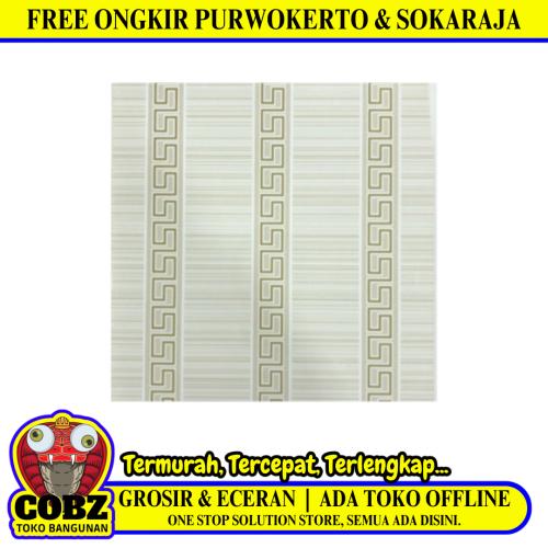 8 MM x 30 CM x 4 M / SHUNDA PLAFON K-9110 Plafon Gypsum GRC U PVC Hotstamping Lembar