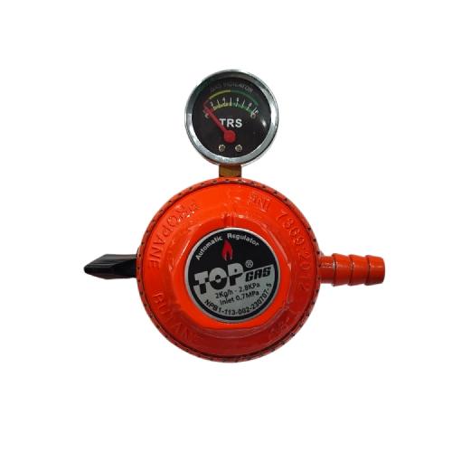 TOP GAS TGR002 Regulator Kepala Tabung Gas LPG Tekanan Rendah + Meteran
