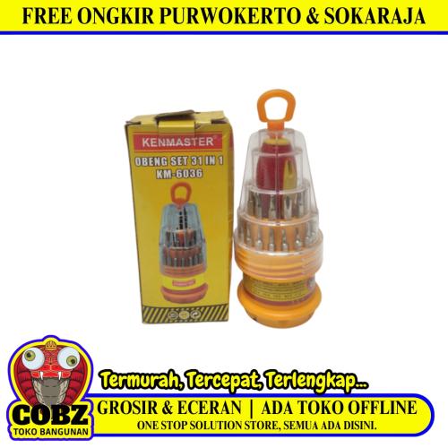 KENMASTER KM-6036 Obeng Reparasi Jam HP Komputer Kacamata 29 Pcs Set