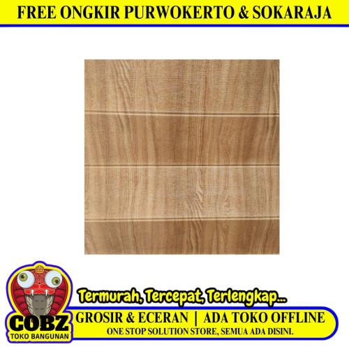 3.5 MM x 70 CM x 70 CM / COBZ SMBY4 Wallpaper Foam Sticker Kayu Coklat Tua Lembar