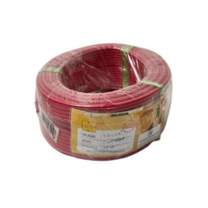 1 INTI x 1.5 MM x 50 M / KITANI NYA F Serabut Kabel Tembaga SNI Merah Roll