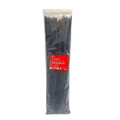 4.8 MM x 400 MM / MIKOTEK Kabel Cable Ties Tali Ripet 40 CM Hitam Pack
