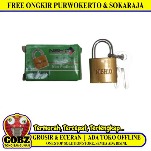 20 MM / NISHIO Gembok Pintu Pagar Padlock Anti Maling Leher Pendek