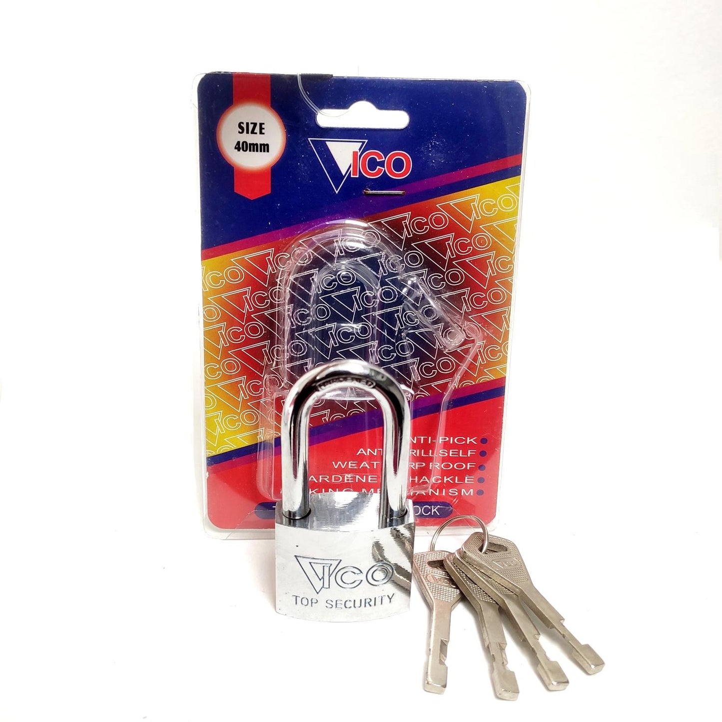 40 MM / VICO Gembok Pintu Pagar Padlock Anti Maling Leher Panjang