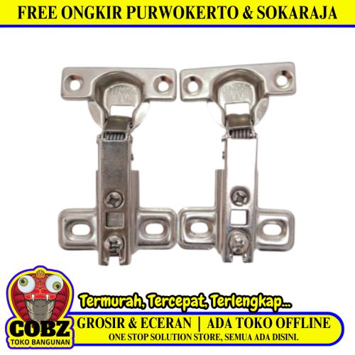 26 MM / NM Engsel Sendok Lurus Lemari Laci Non Hidrolik Per Set