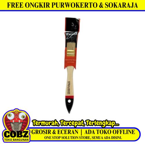 1 IN / STRAUSS Kuas Cat Tembok Kayu Besi Air Acyrlic Paint Brush