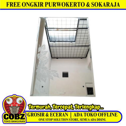 40 CM X 60 CM / GRAGE Cermin Wastafel Kaca Kamar Mandi Persegi Set