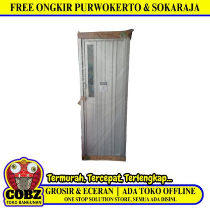 5 CM x 67 CM x 185 CM / WING KING DOOR STYLISH Pintu Kamar Mandi Galvalum Kanan Set