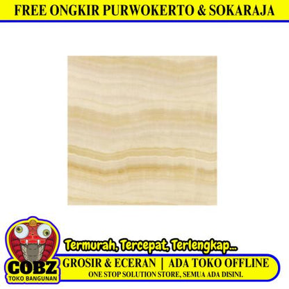 30 CM x 30 CM / ASIA TILE MONACO Keramik Lantai Rumah Glossy Cream Dus