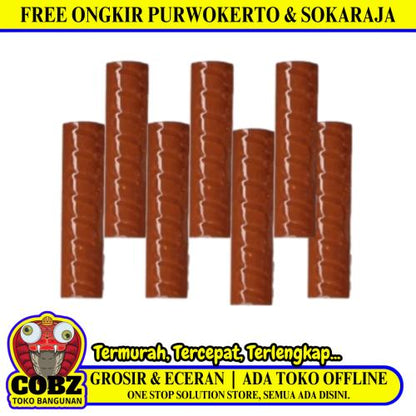 10 CM / TM Kuku Macan Bon Bon Lis Keramik Ulir Brown Lembar