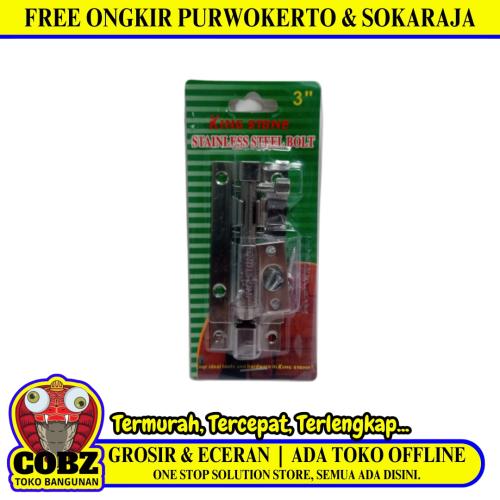 3 IN / KING STONE 01 Grendel Kunci Slot Pintu Jendela Stainless