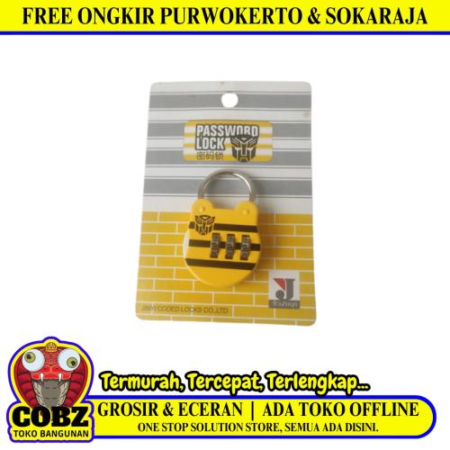 30 MM / JINYI Gembok Nomer Pin Angka Tas Kunci Koper Travel Lock