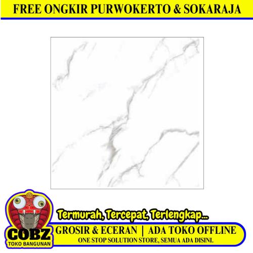 60 CM x 60 CM / SERENITY PIANOSA WHITE Granit Lantai Rumah Glossy Dus