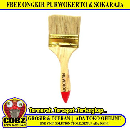 3 IN / NEWDIOR Kuas Cat Tembok Kayu Besi Air Acrylic Paint Brush