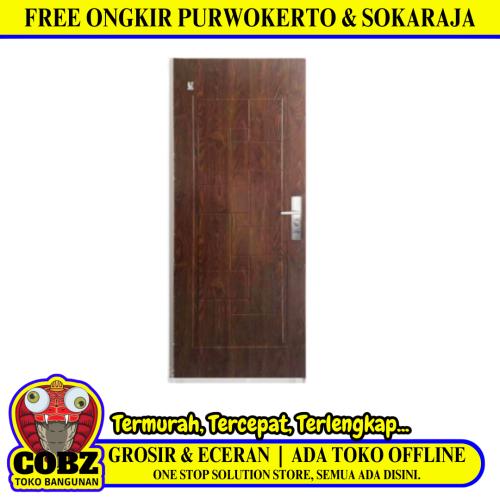 4 CM x 80 CM x 210 CM / FORTRESS URBAN 80.04 SINGLE DOOR Pintu Baja Coklat Set