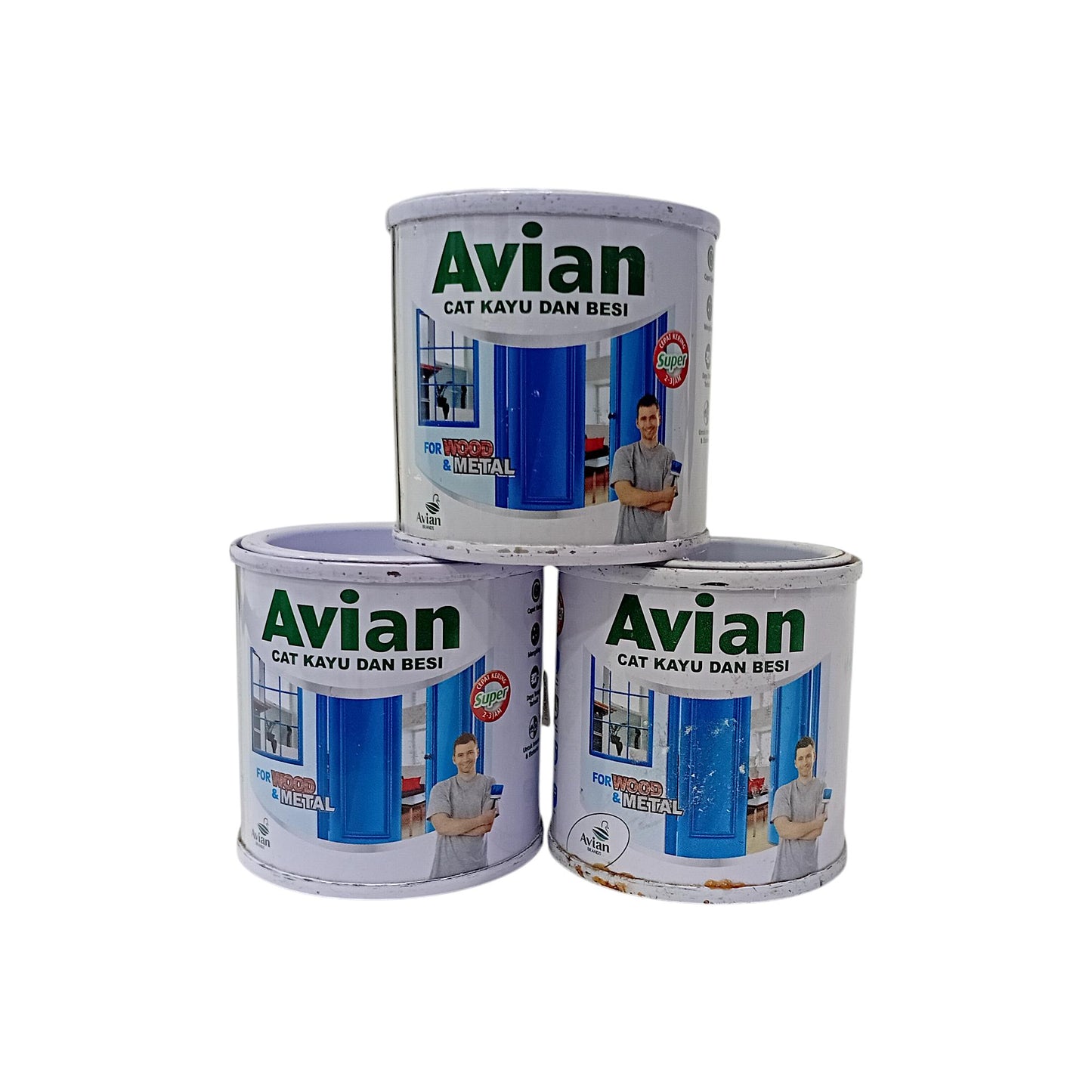 100 CC / AVIAN GLOSSY Cat Kayu Besi Wood Metal Paint Kaleng