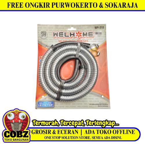180 CM / WELHOME WG-218 Selang Regulator Gas LPG Kompor Dapur Standar Saja