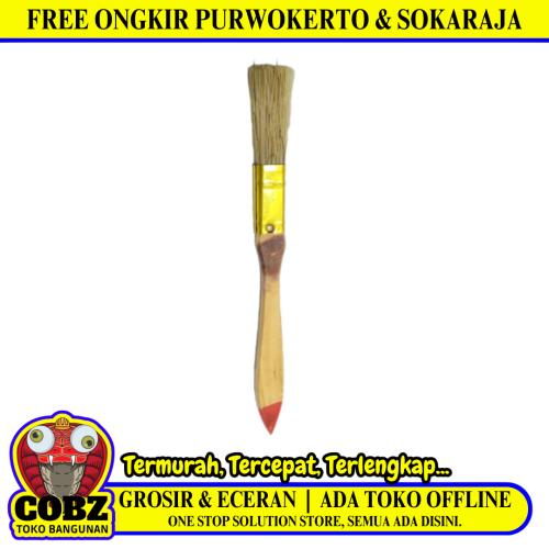 1/2 IN / ALPHA Kuas Cat Tembok Kayu Besi Air Acyrlic Paint Brush