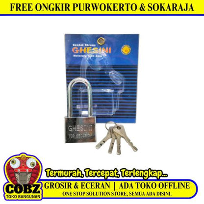 50 MM/GHESINI Gembok Pintu Pagar Padlock Anti Maling Leher Panjang
