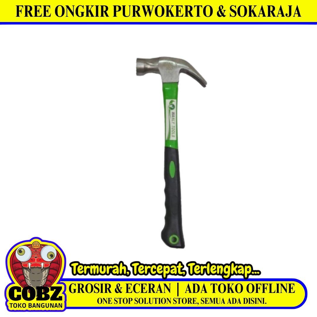 8 OZ / WANLY Palu Martil Kambing Tanduk Congkel Paku Gagang Karet