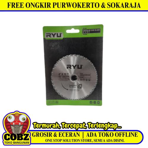 4 IN x T 72 / RYU Circular Saw Mata Gerinda Potong Kayu Wood Cutting