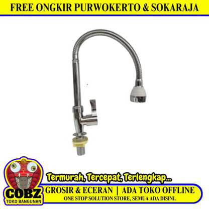 1/2 INCH / COBZ Kran Angsa Fleksibel Sink BCP Wastafel Stainless