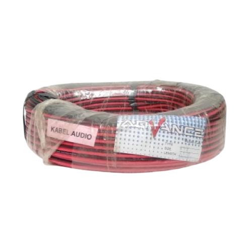 2 INTI x 30 MM x 50 M / ADVANCE Serabut Kabel Audio Tembaga SNI Merah Hitam Roll