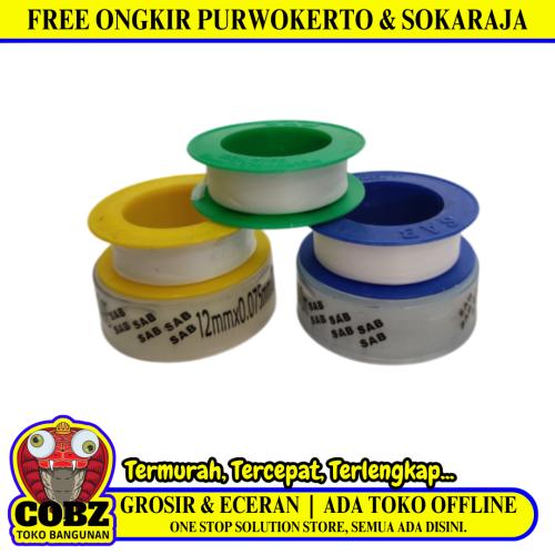 10 M / SAB TBA Seal Tape Siltip TBA Selotip Siltip Isolasi Kran Air