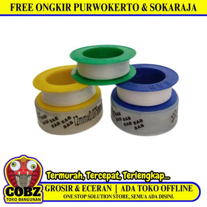 10 M / SAB TBA Seal Tape Siltip TBA Selotip Siltip Isolasi Kran Air