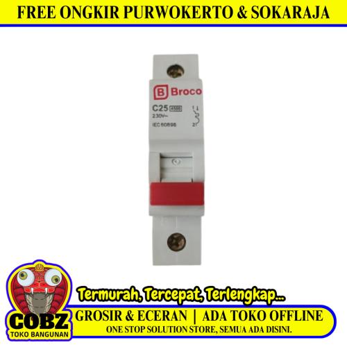 25 A / BROCO MCB Pemutus Sekring Sirkuit Arus Listrik Circuit Breaker