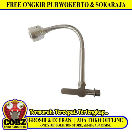 1/2 IN / SUS 304 Kran Angsa Fleksibel Sink BCP Tembok Stainless