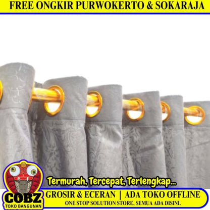 135 CM x 220 CM / COBZ Kain Gorden Ring Minimalis Motif Abu Tua