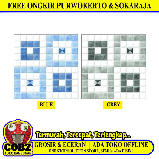 25 CM x 25 CM / ASIA TILE RIVIERA Keramik Lantai Kamar Mandi Matte Dus