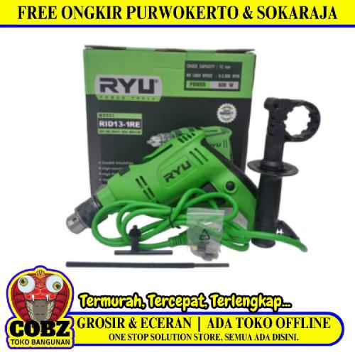RYURID13-1RE Mesin Bor Tangan Impact Bolak Balik Kabel Set