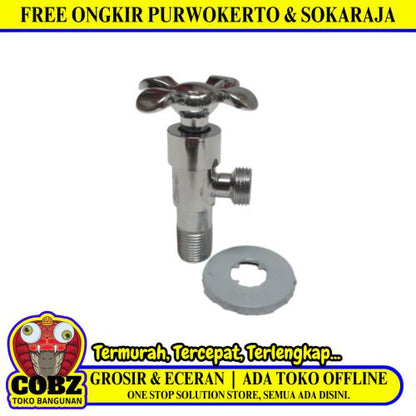 1/2 IN / COBZ Stop Kran Air Shower Kloset Monoblok Stainless