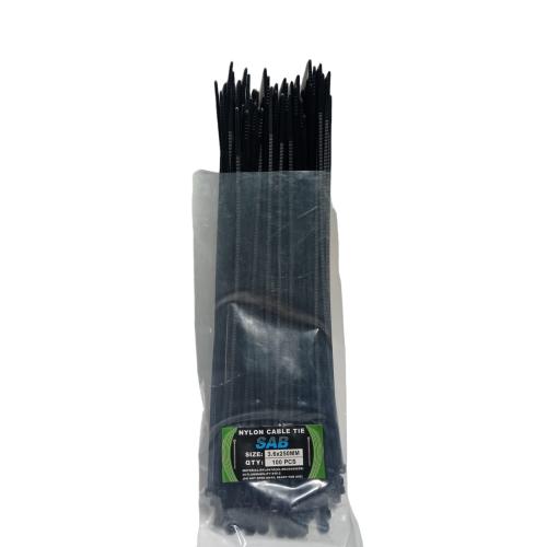 3.6 MM x 250 MM / SAB Kabel Cable Ties Tali Ripet 2.5 CM Warna Hitam Pack