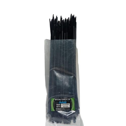 3.6 MM x 250 MM / SAB Kabel Cable Ties Tali Ripet 2.5 CM Warna Hitam Pack