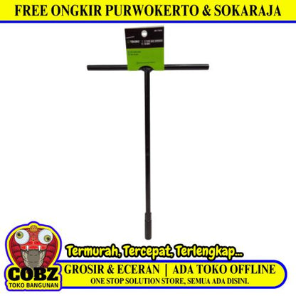 10 MM / TEKIRO Kunci Sok Shock Socket T Type Wrench Hitam